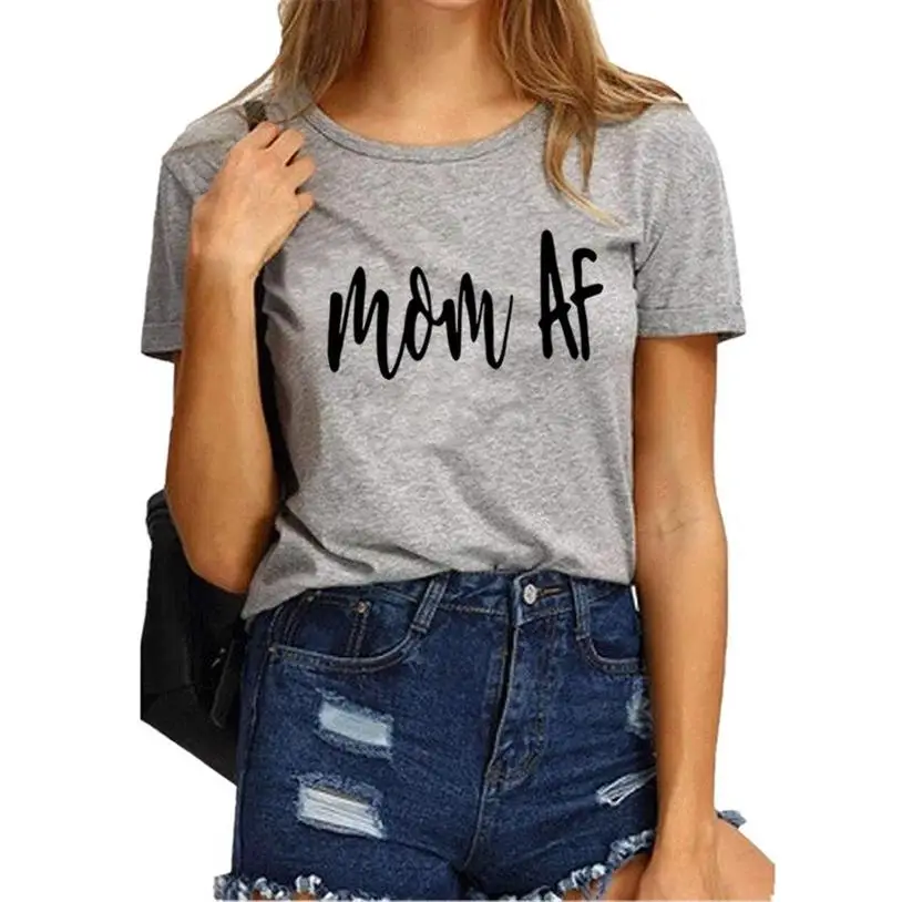 New Arrival Short Sleeve Cotton T-Shirt For Women Mom AF Letters Print Women Top Tshirt Harajuku Femme Cute Punk Summer Spring
New Arrival Short Sleeve Cotton T-Shirt For Women Mom AF Letters Print Women Top Tshirt Harajuku Femme Cute Punk Summer Spring