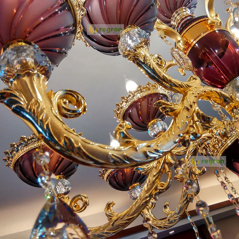 Luxury Makeup Wedding light fixture purple glass chandelier lighting 6/8/10 pcs teen's bedroom chandelier led candle Lampadario
Luxury Makeup Wedding light fixture purple glass chandelier lighting 6/8/10 pcs teen's bedroom chandelier led candle Lampadario