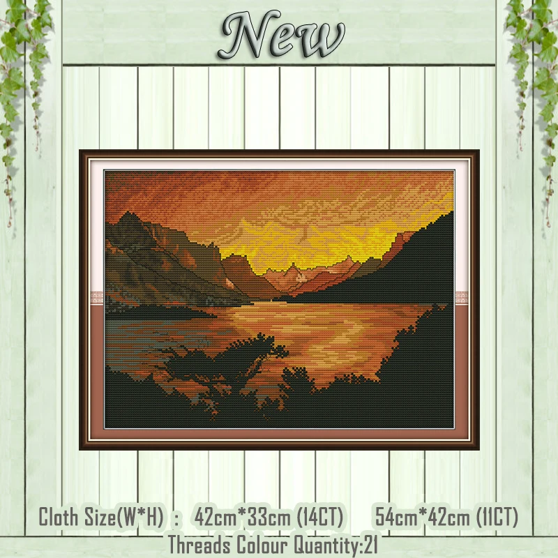 Evening mountain scenery decor painting counted printed on the canvas DMC 11CT 14CT kits Cross Stitch embroidery needlework Sets
Evening mountain scenery decor painting counted printed on the canvas DMC 11CT 14CT kits Cross Stitch embroidery needlework Sets