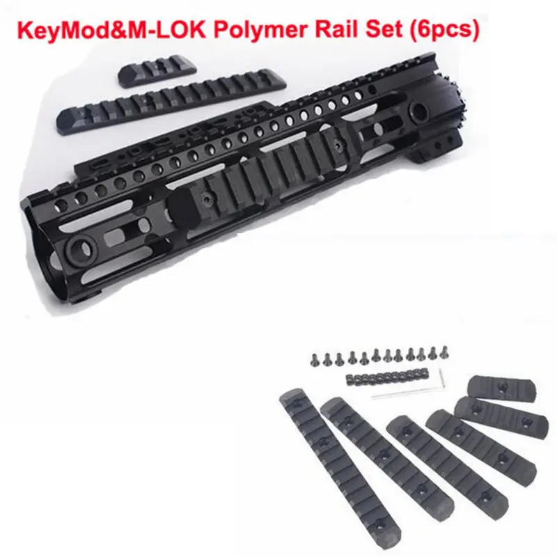 Tactical Airsoft KeyMod&M-LOK Polymer Rail Set (6 pcs) Picatinny Rail Cover Handguard Protection Mount
Tactical Airsoft KeyMod&M-LOK Polymer Rail Set (6 pcs) Picatinny Rail Cover Handguard Protection Mount
