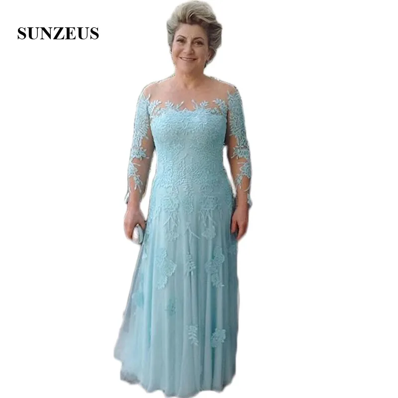 Mint Blue A-Line Mother of the Bride Dresses Full Sleeve Illusion Scoop Sheath Formal Dresses Long vestido de madrinha SMD32
Mint Blue A-Line Mother of the Bride Dresses Full Sleeve Illusion Scoop Sheath Formal Dresses Long vestido de madrinha SMD32