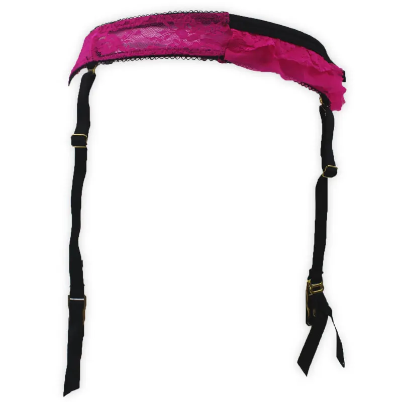 Lastest Fashion Rose Lace Gauze Removable Straps Women/Female/Lady Garter Belt With Thong for Stocking Suspender Lingerie GA1022 | Женская