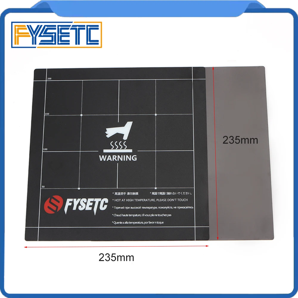 Fles Magnetic 235x235mm Heatbed Build Surface Plate Sheet 2 in 1 with 3M Adhesive Backing For ENDER-3 /3s Tevo Flash
Fles Magnetic 235x235mm Heatbed Build Surface Plate Sheet 2 in 1 with 3M Adhesive Backing For ENDER-3 /3s Tevo Flash