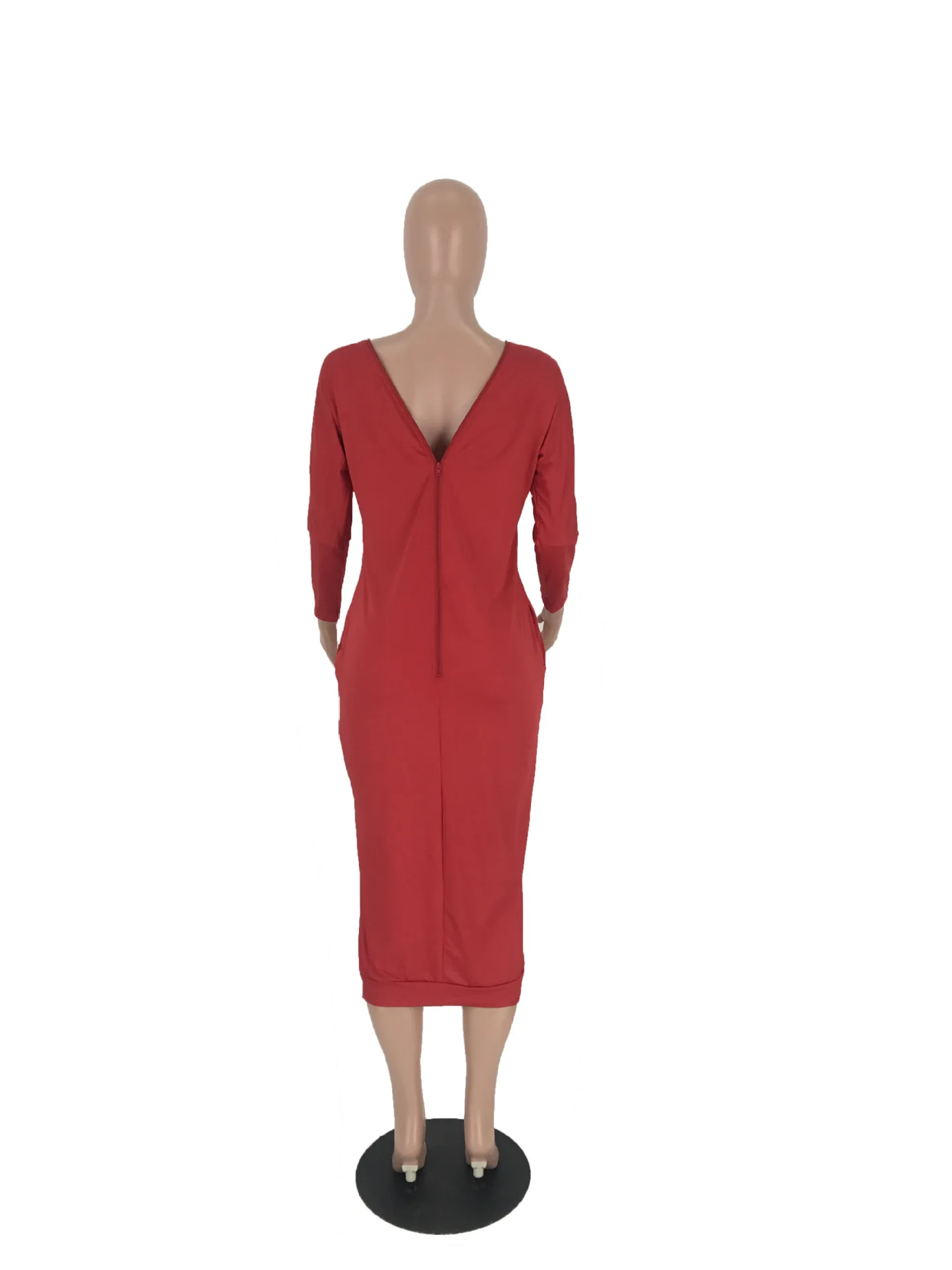 Front Back Zipper Up Loose Long Dresses Women Sexy Deep V Neck Long Sleeve Mid-Calf Dress Casual Backless Club Party Robe Femme
Front Back Zipper Up Loose Long Dresses Women Sexy Deep V Neck Long Sleeve Mid-Calf Dress Casual Backless Club Party Robe Femme