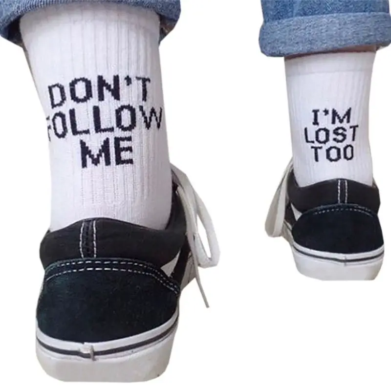 Unisex Socks Funny Word Letter Print Cotton Long Crew Socks Message Hip Hop Skateboard Socks
Unisex Socks Funny Word Letter Print Cotton Long Crew Socks Message Hip Hop Skateboard Socks