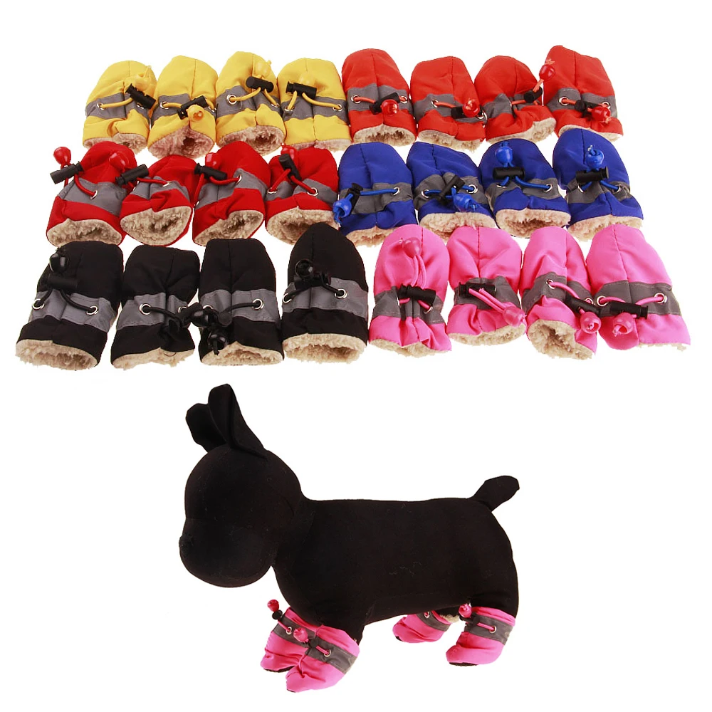 4pcs/set Winter Reflective Thick Warm Pet Shoes Dogs Snow Boots Anti-slip Shoes for Small Dogs Cats Chihuahua Yorkie
4pcs/set Winter Reflective Thick Warm Pet Shoes Dogs Snow Boots Anti-slip Shoes for Small Dogs Cats Chihuahua Yorkie