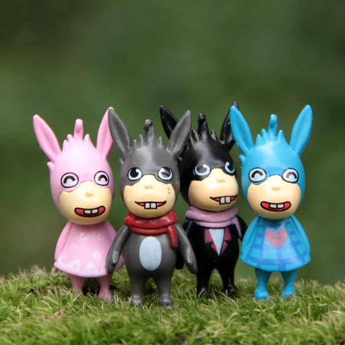 4 шт./лот экшн-Фигурка «donkeys», комедия, милый микроскопический бонсай 3 см, ПВХ микро Ландшафтные украшения, декоративная кукла, модель аниме
4 шт./лот экшн-Фигурка «donkeys», комедия, милый микроскопический бонсай 3 см, ПВХ микро Ландшафтные украшения, декоративная кукла, модель аниме