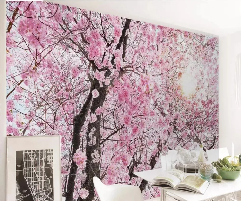 Beibehang Custom wallpaper 3D stereo photo mural beautiful cherry blossom sun background wall painting wall papers home decor 3d
Beibehang Custom wallpaper 3D stereo photo mural beautiful cherry blossom sun background wall painting wall papers home decor 3d