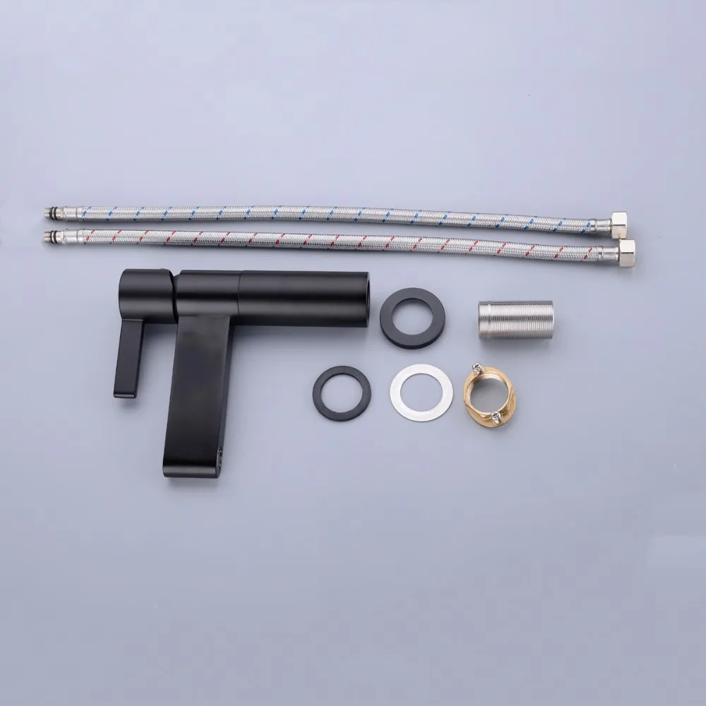 High Quality Bathroom Matte black Brass Basin Mixing Faucets Hot and Cold Mixer Taps with Swivel Spout and Ceramic Cartridge
High Quality Bathroom Matte black Brass Basin Mixing Faucets Hot and Cold Mixer Taps with Swivel Spout and Ceramic Cartridge