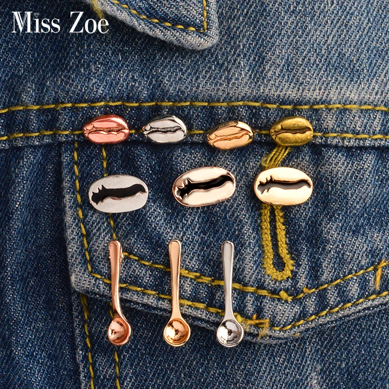 Miss Zoe 3-4pcs/set Afternoon tea time Coffee beans Spoon Lapel Pin Brooch Denim jacket Shirt Badge Gift For coffee aficionados
Miss Zoe 3-4pcs/set Afternoon tea time Coffee beans Spoon Lapel Pin Brooch Denim jacket Shirt Badge Gift For coffee aficionados