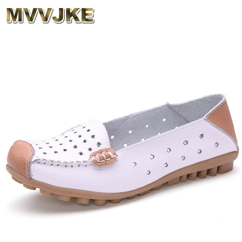 MVVJKEWomen/Повседневная обувь из мягкой кожи на плоской подошве Женские дышащие