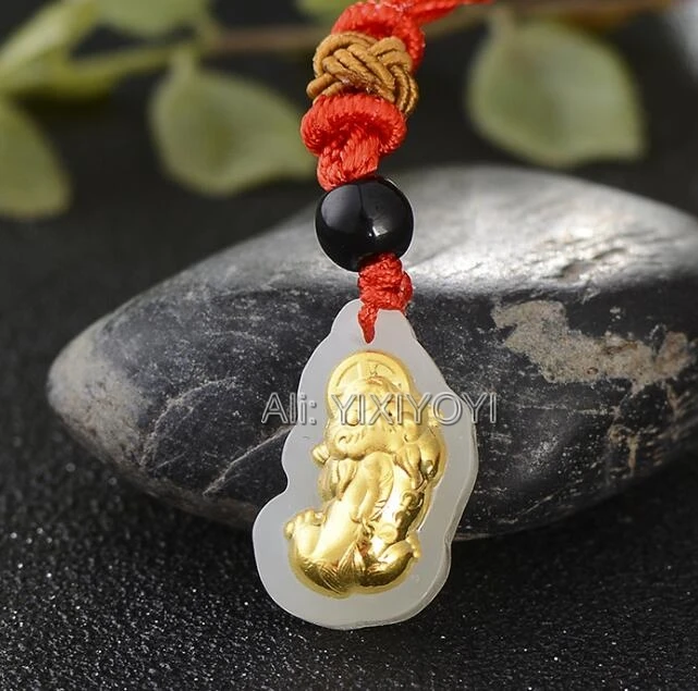 Natural White Hetian Jade + Solid Gold Carved Cute Angel PiXiu Tree Leaf Lucky Pendant + Necklace Fine Jewelry + Certificate
Natural White Hetian Jade + Solid Gold Carved Cute Angel PiXiu Tree Leaf Lucky Pendant + Necklace Fine Jewelry + Certificate