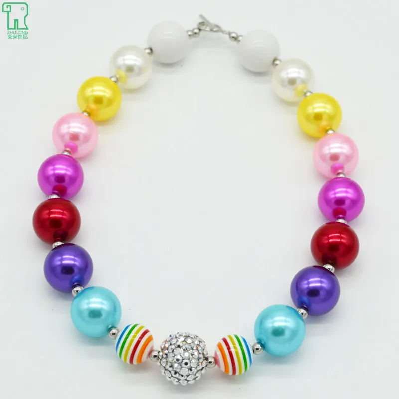 wholesale 5PCS Girls Rainbow Bubblegum Beads Chunky Necklace New Fashion Kids Chunky Collar Necklace Princess Pearl Jewelry
wholesale 5PCS Girls Rainbow Bubblegum Beads Chunky Necklace New Fashion Kids Chunky Collar Necklace Princess Pearl Jewelry