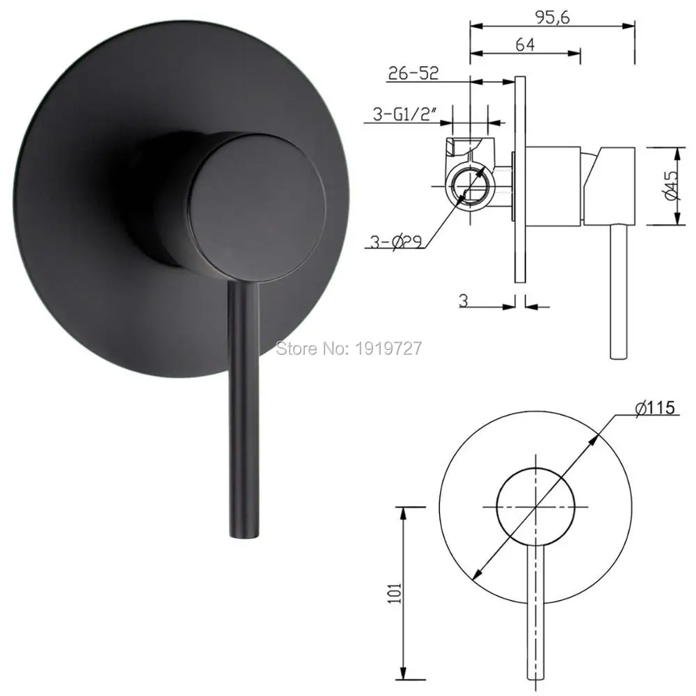 Bagnolux Wall Mount Bathroom Mixer Valve Diverter Control Valve Hot and cold taps-in Bath & Shower Faucets Matte Black
Bagnolux Wall Mount Bathroom Mixer Valve Diverter Control Valve Hot and cold taps-in Bath & Shower Faucets Matte Black