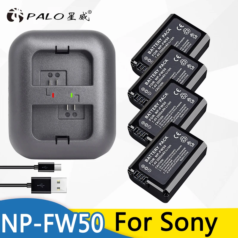 PALO 4x bateria NPFW50 NP-FW50 Camera Battery for SONY NEX 5T 5R 5TL 5N 5C 5CK A7R A7 F3 3N 3CA55 A37 A5000 A6000 A55+a Charger
PALO 4x bateria NPFW50 NP-FW50 Camera Battery for SONY NEX 5T 5R 5TL 5N 5C 5CK A7R A7 F3 3N 3CA55 A37 A5000 A6000 A55+a Charger