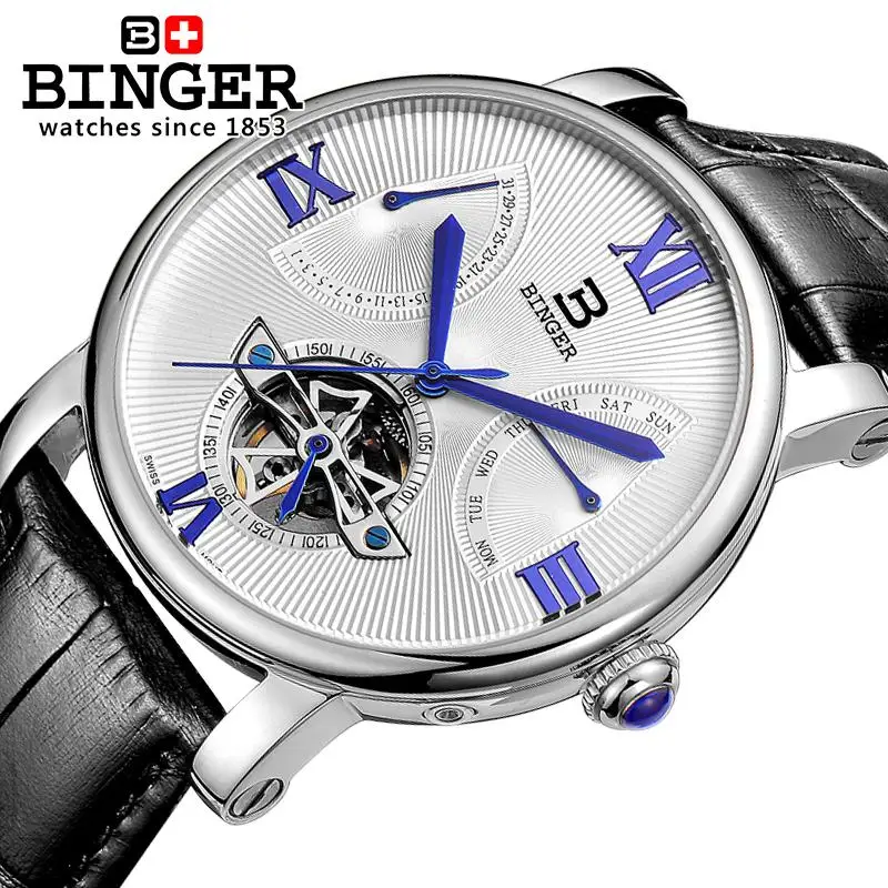 BINGER Skeleton Automatic Watch Men 100M Waterproof Mens Tourbillon Mechanical Watches Top Brand Luxury Wristwatches
BINGER Skeleton Automatic Watch Men 100M Waterproof Mens Tourbillon Mechanical Watches Top Brand Luxury Wristwatches