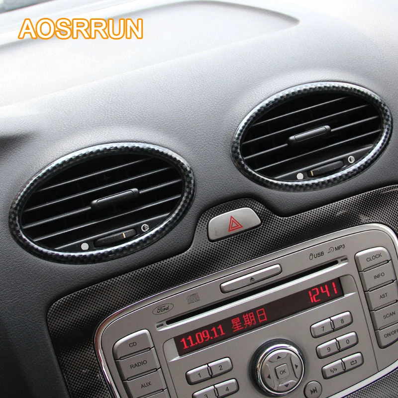 AOSRRUN For Ford focus 2 MK2 2005-2010 Carbon Fiber style Air-conditioning outlet Covers auto car accessories Car-Styling
AOSRRUN For Ford focus 2 MK2 2005-2010 Carbon Fiber style Air-conditioning outlet Covers auto car accessories Car-Styling