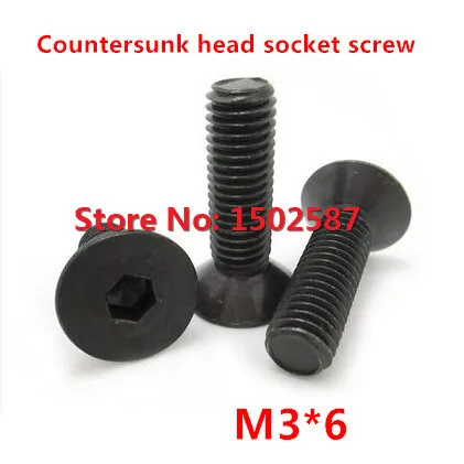100pcs/lot M3*6 Countersunk Socket Head Screw DIN7991 Flat Hex Cap Bolt Metric Threaded Black Steel
100pcs/lot M3*6 Countersunk Socket Head Screw DIN7991 Flat Hex Cap Bolt Metric Threaded Black Steel