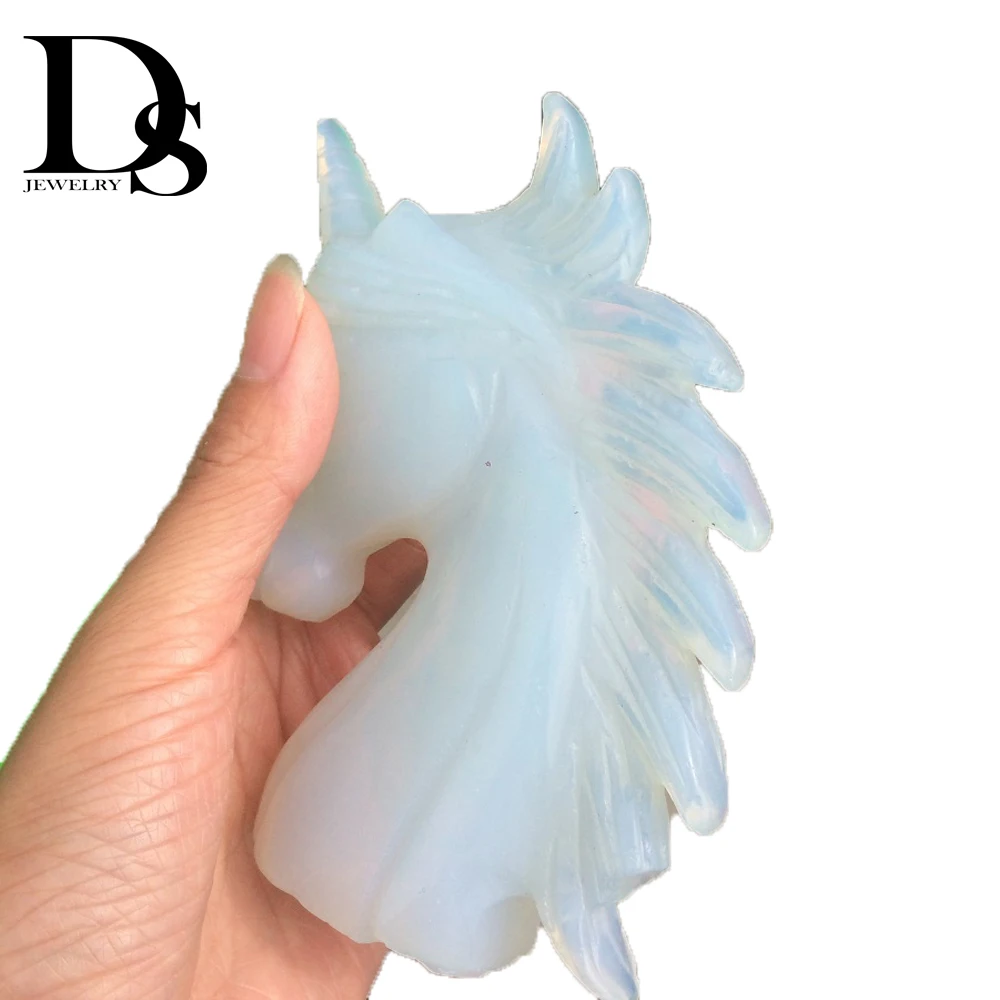 5" Opal Unicorn White Jade Figurine Crystal Skull Argenon Crafts Quartz Stones Minerals Gelite Horse Specimen Healing Gifts
5" Opal Unicorn White Jade Figurine Crystal Skull Argenon Crafts Quartz Stones Minerals Gelite Horse Specimen Healing Gifts
