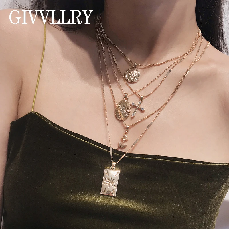Free Shipping Multilayered Chains Necklaces for Women Baroque star style Flower Cross Figure Coin Pendant Necklace Set Jewelry
Free Shipping Multilayered Chains Necklaces for Women Baroque star style Flower Cross Figure Coin Pendant Necklace Set Jewelry