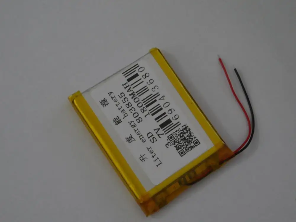 Polymer lithium battery factory direct supply 803855 3.7V 1800mAh electric toy LED charging lamp
Polymer lithium battery factory direct supply 803855 3.7V 1800mAh electric toy LED charging lamp