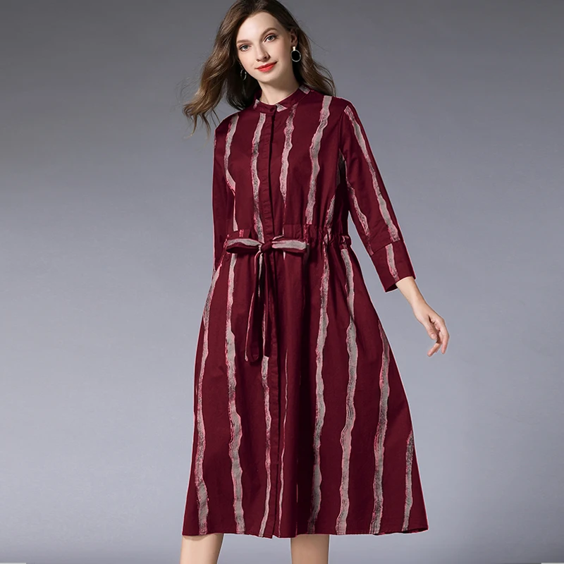Lady Cotton Shirt Dress Plus Size Spring Summer 2020 Loose Striped Office Black Long Sleeve Sashes Party Shirt Dresses Woman
Lady Cotton Shirt Dress Plus Size Spring Summer 2020 Loose Striped Office Black Long Sleeve Sashes Party Shirt Dresses Woman