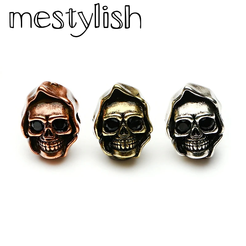 Mestylish 4pcs/Lot Micro Inlay Black Zircon Antique Copper Skull DIY Charms Beads Fit DIY Making Jewelry Bracelet Necklace
Mestylish 4pcs/Lot Micro Inlay Black Zircon Antique Copper Skull DIY Charms Beads Fit DIY Making Jewelry Bracelet Necklace