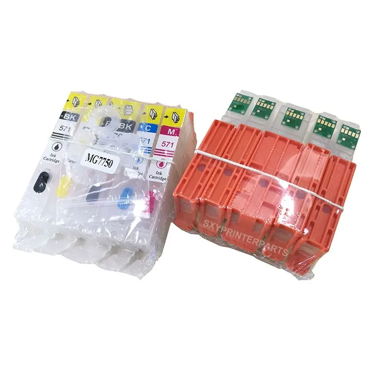 Free shipping 5sets 5color Compatible MG7750 Empty ink cartridge for 570 571 XL inkjet printer parts
Free shipping 5sets 5color Compatible MG7750 Empty ink cartridge for 570 571 XL inkjet printer parts