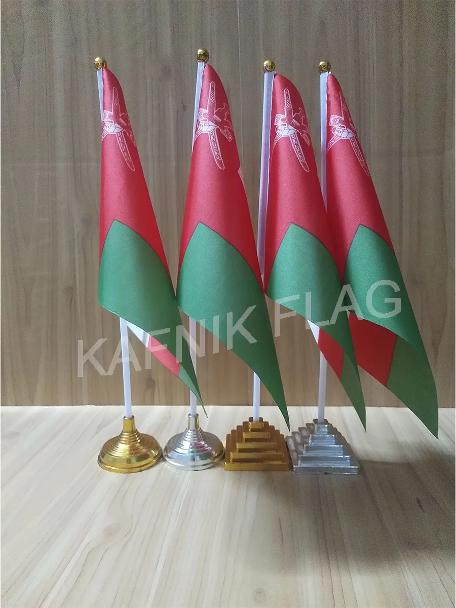 KAFNIK,5/10pcs a lot Oman table desk flag banner 14*21cm flag /Plastic flags or suction cups for your choice free shipping
KAFNIK,5/10pcs a lot Oman table desk flag banner 14*21cm flag /Plastic flags or suction cups for your choice free shipping