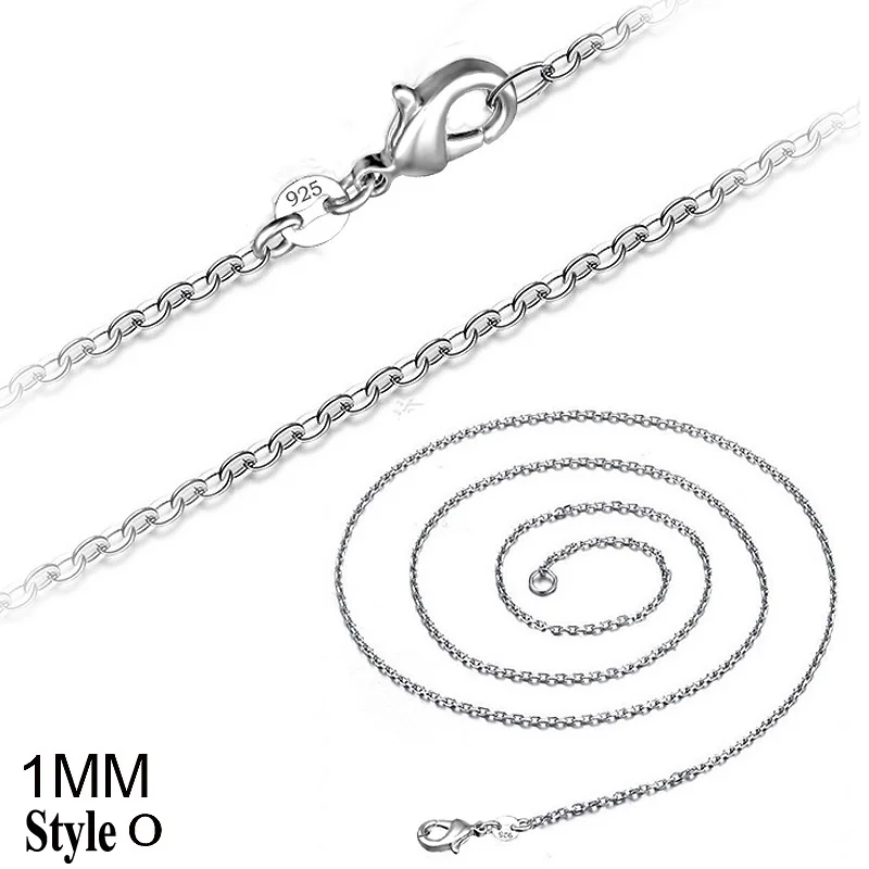 Luckyshine Hot Sale 5Pcs1MM 925 Silver Various styles Link Chains Necklaces Unisex Fashion Jewelry Free Ships16-24 inch
Luckyshine Hot Sale 5Pcs1MM 925 Silver Various styles Link Chains Necklaces Unisex Fashion Jewelry Free Ships16-24 inch