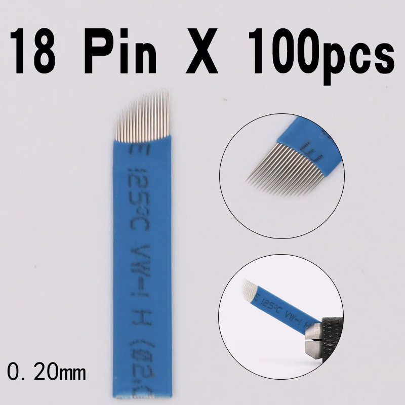 100 PCS 18 Pin U Shape Tattoo Needles Permanent Makeup Eyebrow Embroidery Blade For 3D Microblading Manual Tattoo Pen
100 PCS 18 Pin U Shape Tattoo Needles Permanent Makeup Eyebrow Embroidery Blade For 3D Microblading Manual Tattoo Pen