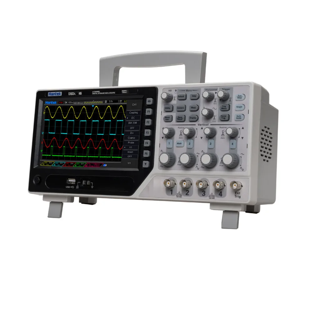 O102 Hantek DSO4084B Bench Type Oscilloscope 4CH 80MHz bandwidth 500uV /div 1GS/s sample rate
O102 Hantek DSO4084B Bench Type Oscilloscope 4CH 80MHz bandwidth 500uV /div 1GS/s sample rate