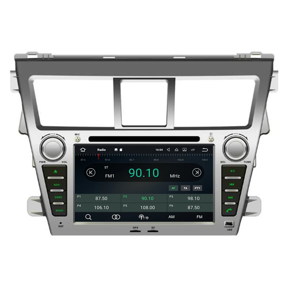 Android 10 Восьмиядерный PX5 подходит для TOYOTA VIOS /Belta/Yaris 2007 Автомобильный dvd плеер