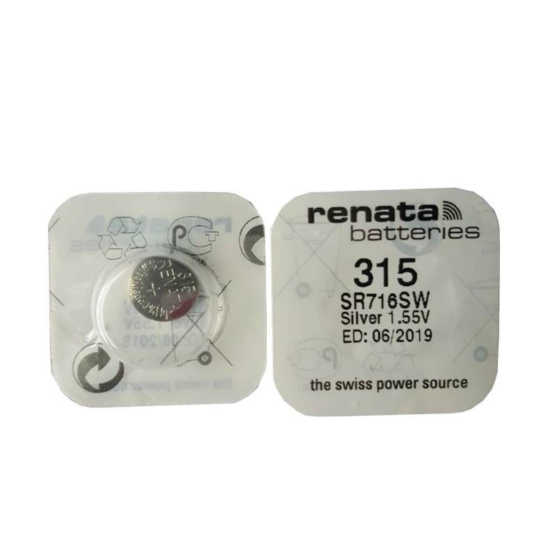 RENATA 2 шт. серебряный оксид батарея для часов 315 SR716SW 716 1 55 V renata батареи|Часовые