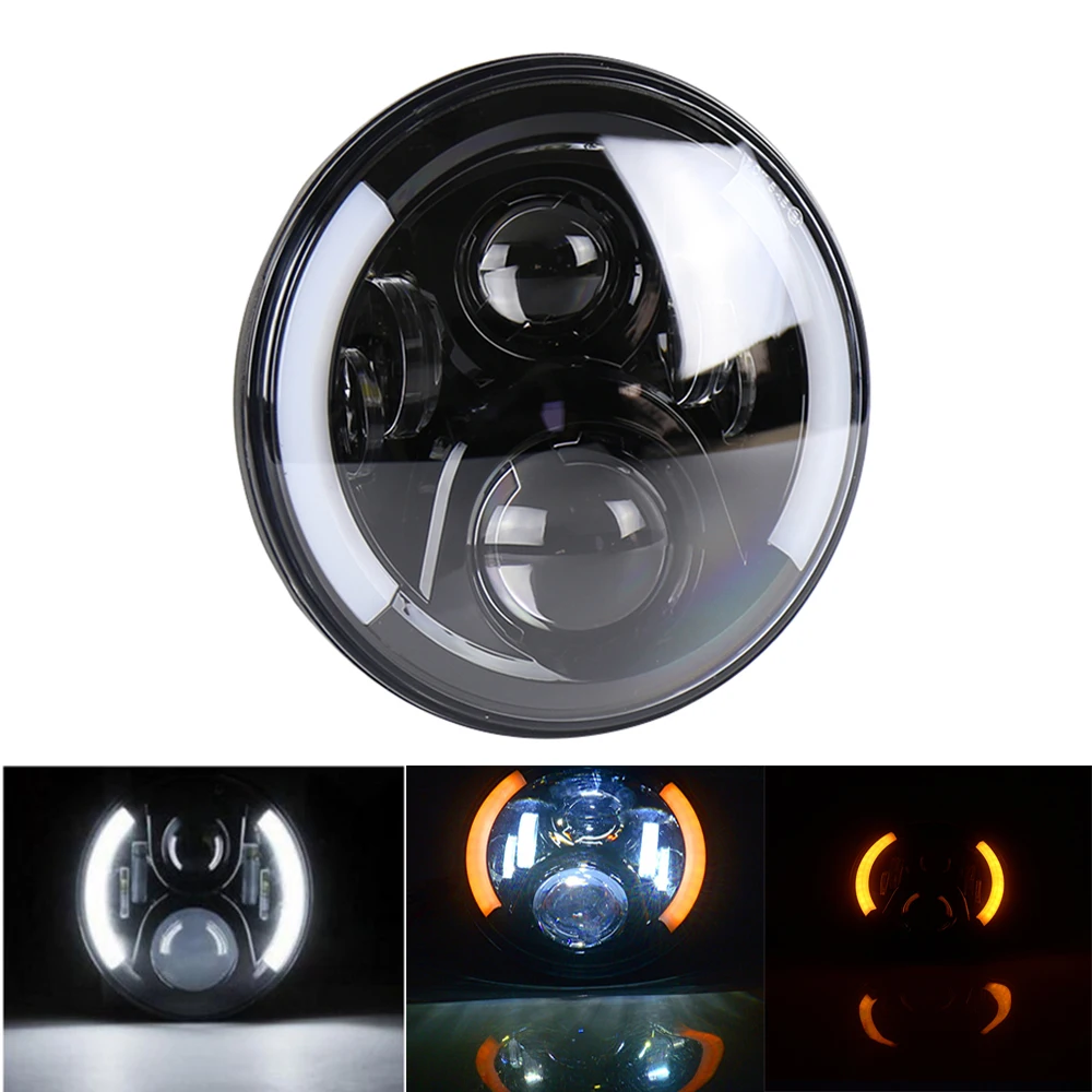 7inch H4 H13 Led Motorcycle Headlight for Harley with Halo Angel Eye DRL Lights For Harely Softail Dyna Sportster
7inch H4 H13 Led Motorcycle Headlight for Harley with Halo Angel Eye DRL Lights For Harely Softail Dyna Sportster