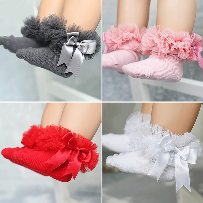Cute Baby Socks With Lace Christening Party For Newborn Girl Frilly Sock Princess Girls Bowknot Ankle Socks Solid Children Socks
Cute Baby Socks With Lace Christening Party For Newborn Girl Frilly Sock Princess Girls Bowknot Ankle Socks Solid Children Socks