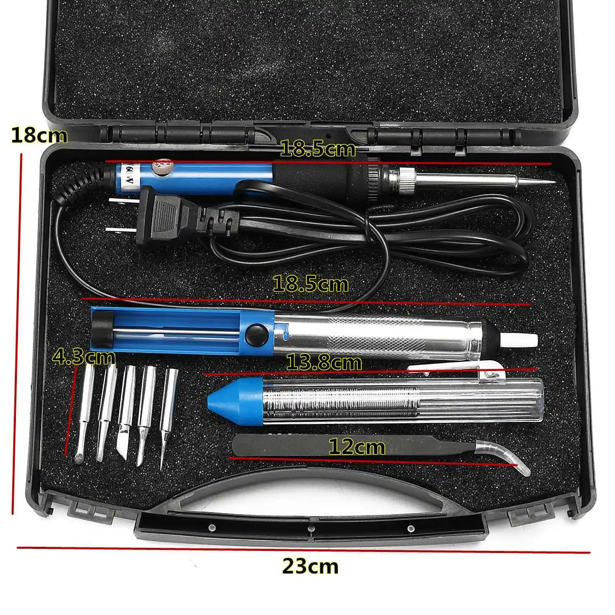60W 110V Electric Soldering Iron Kit Adjustable Temperature Welding Soldering Iron Tips Electronic Repair Tool Rework Station
60W 110V Electric Soldering Iron Kit Adjustable Temperature Welding Soldering Iron Tips Electronic Repair Tool Rework Station