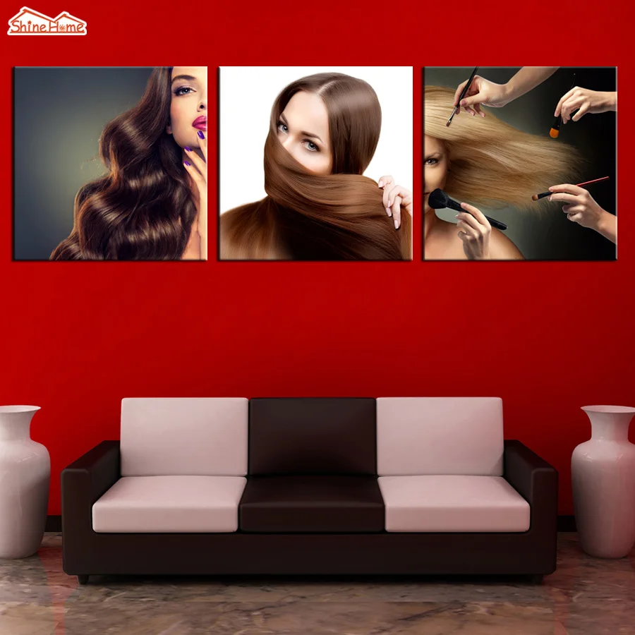 ShineHome-3pcs Canvas Prints Modular Paintings Beauty Hair Salon Figure Hairdo Posters Pictures Quadros Decoration on The Wall
ShineHome-3pcs Canvas Prints Modular Paintings Beauty Hair Salon Figure Hairdo Posters Pictures Quadros Decoration on The Wall
