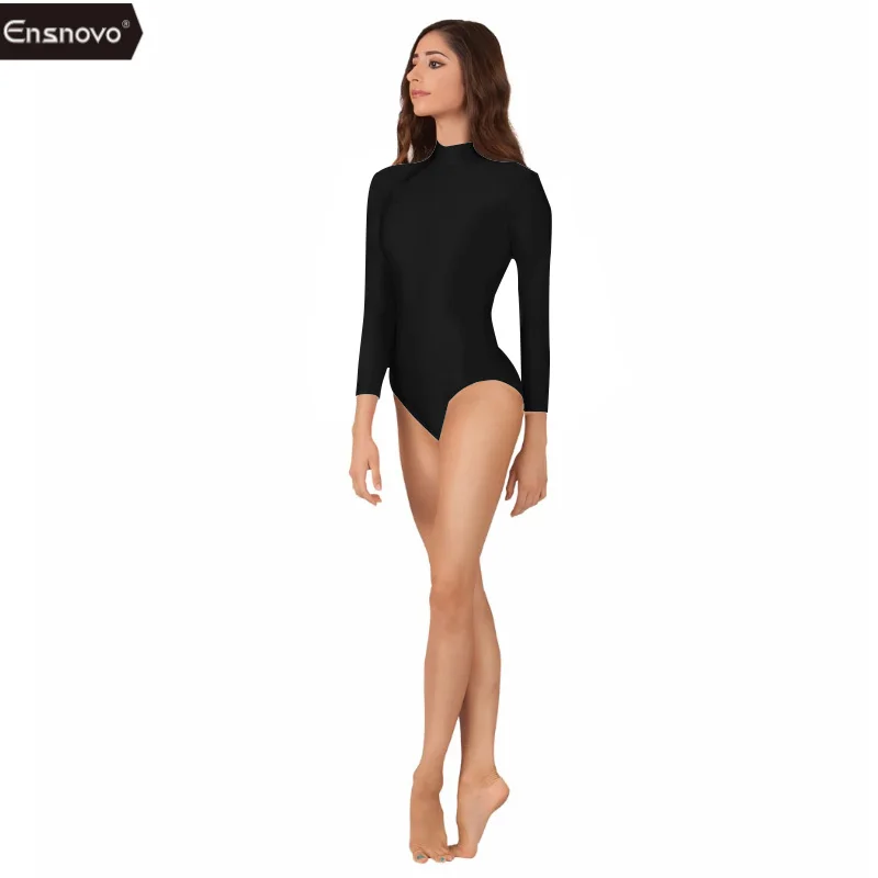 Женский трико из спандекса и с длинным рукавом|gymnastic bodysuits|bodysuit leotardlong sleeve unitard |