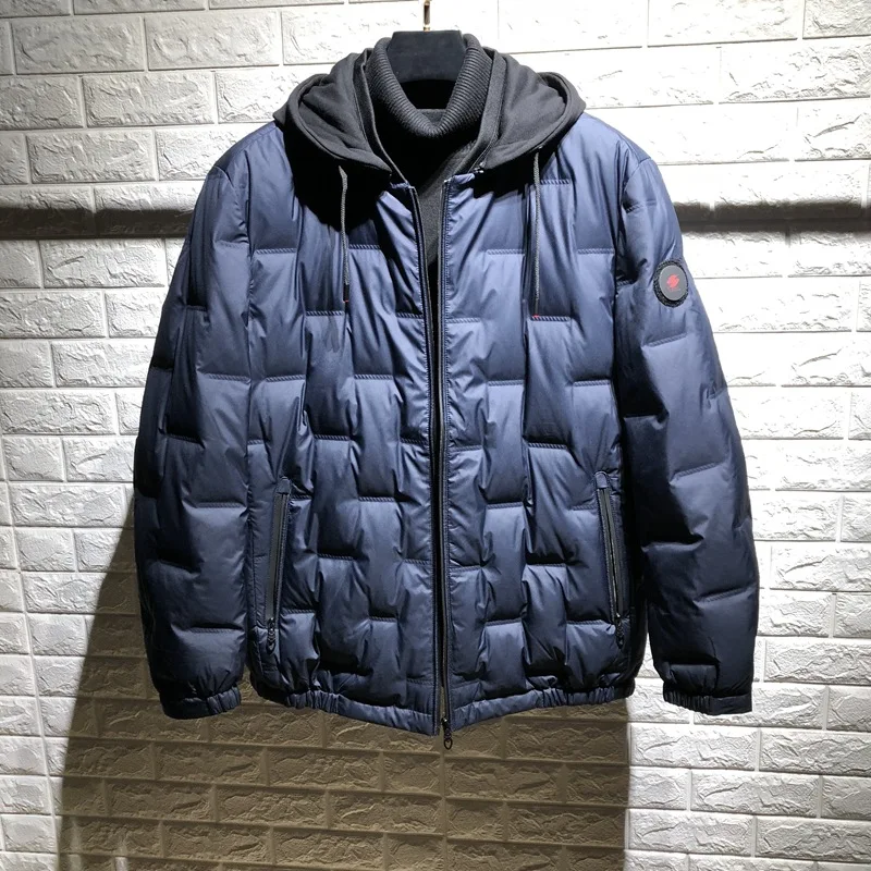 New Fashion Plaid Men Winter Down Jackets Black Blue Hooded Business Men's Coats 80% Grey Duck Down Outdoor men Short Parkas
New Fashion Plaid Men Winter Down Jackets Black Blue Hooded Business Men's Coats 80% Grey Duck Down Outdoor men Short Parkas