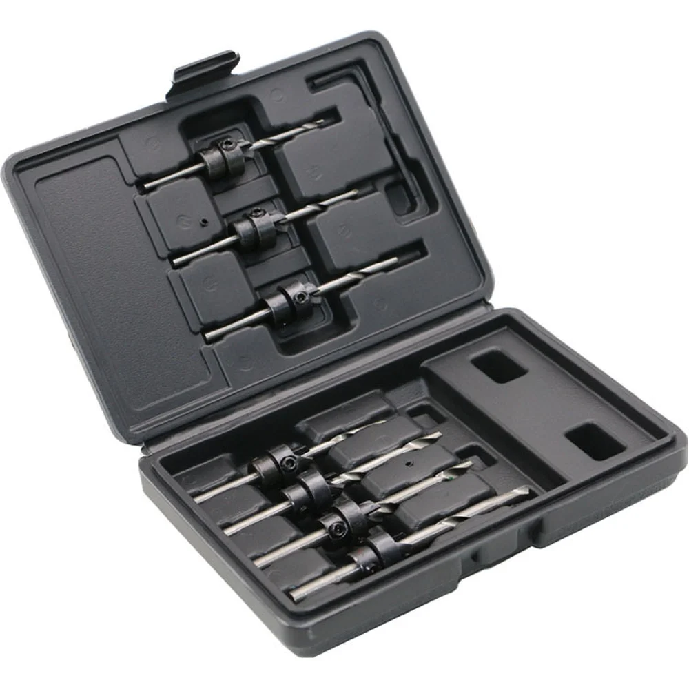 7Pcs Wood Screw Countersink Countersunk Countersunk Drills Woodworking Drill Hole Drills Black Plastic Boxed
7Pcs Wood Screw Countersink Countersunk Countersunk Drills Woodworking Drill Hole Drills Black Plastic Boxed