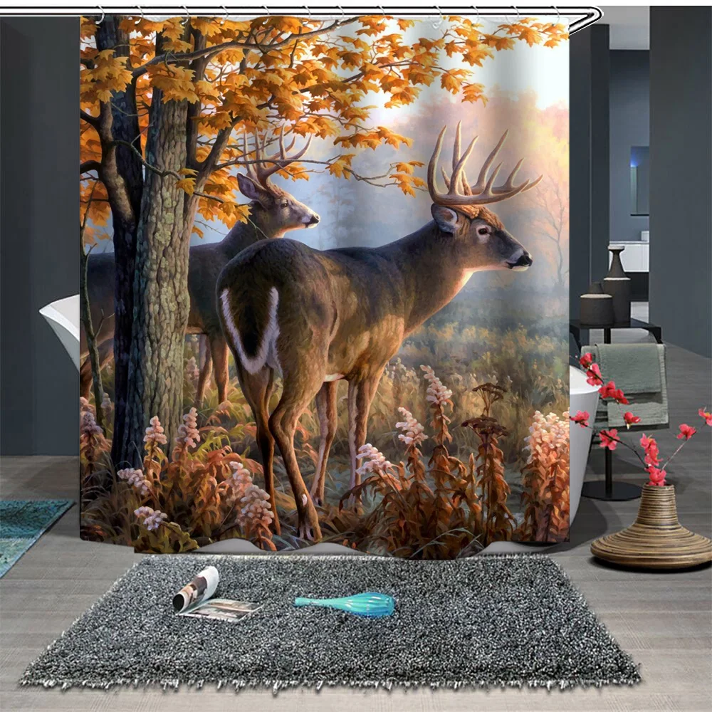 Custom Made Shower Curtain Bathroom Curtain Partition + Hooks 1.5m x 1.8m 1.8m x 1.8m 1.8m x 2m Eco-friendly Nordic Caribou Tree
Custom Made Shower Curtain Bathroom Curtain Partition + Hooks 1.5m x 1.8m 1.8m x 1.8m 1.8m x 2m Eco-friendly Nordic Caribou Tree