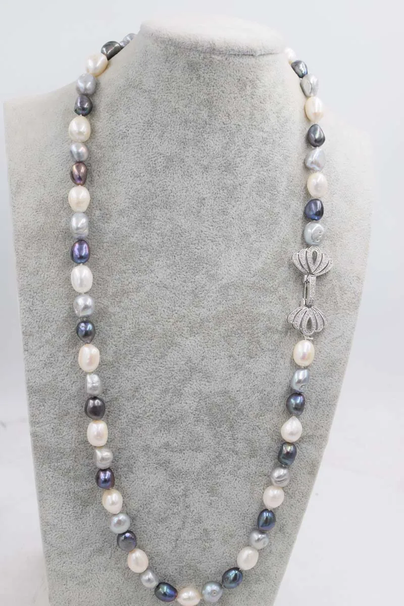 freshwater pearl baroque 9-13mm white gray black necklace 28inch FPPJ wholesale beads nature
freshwater pearl baroque 9-13mm white gray black necklace 28inch FPPJ wholesale beads nature