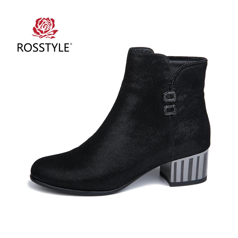 ROSSTYLE Comfortable Round Toe Mid Heels Women Boots Woman Spring Autumn Cool Black Metal Zipper Leather Boots Max Size35-40 B6
ROSSTYLE Comfortable Round Toe Mid Heels Women Boots Woman Spring Autumn Cool Black Metal Zipper Leather Boots Max Size35-40 B6