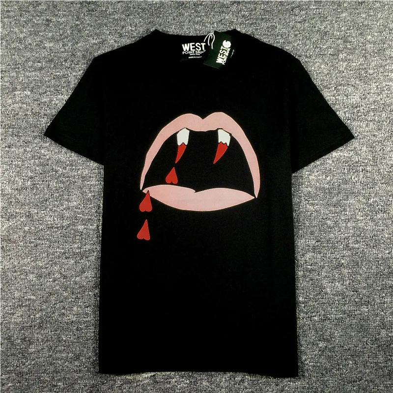 New High 2017 Men Red Shark vampire blood teeth T Shirts T-Shirt Hip Hop Skateboard Street Cotton T-Shirts Tee Top kenye #D66
New High 2017 Men Red Shark vampire blood teeth T Shirts T-Shirt Hip Hop Skateboard Street Cotton T-Shirts Tee Top kenye #D66