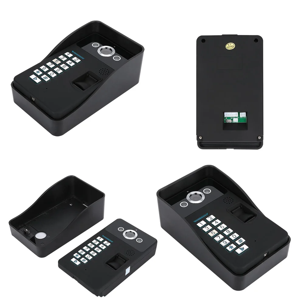 

SmartYIBA 7inch Wired/Wireless Wifi Fingerprint RFID Password Video Door Phone Doorbell Intercom Entry System Support Remote APP