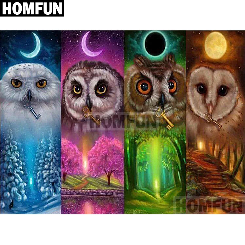 HOMFUN Full Square/Round Drill 5D DIY Diamond Painting "Four Seasons Owl" Embroidery Cross Stitch 5D Home Decor Gift A02031
HOMFUN Full Square/Round Drill 5D DIY Diamond Painting "Four Seasons Owl" Embroidery Cross Stitch 5D Home Decor Gift A02031