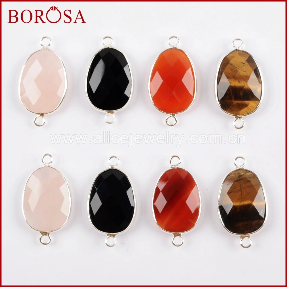 BOROSA 10PCS Fashion Silver Color Multi Stone Faceted Connector Pink Quartz Double Charms Jewelry for Bracelet/Necklace S1640
BOROSA 10PCS Fashion Silver Color Multi Stone Faceted Connector Pink Quartz Double Charms Jewelry for Bracelet/Necklace S1640