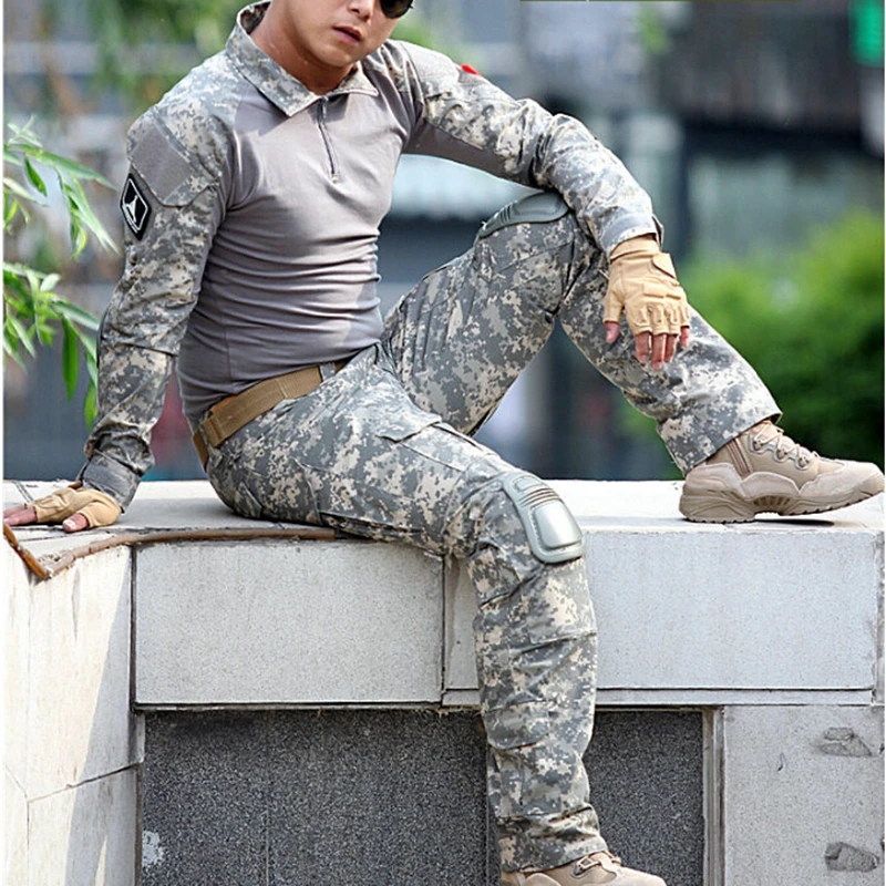 US Army Military Uniform Combat Uniform Tactical Jacket and Pants Set with Knee Pads Camouflage Suit CS Shooting Hunting Clothes
US Army Military Uniform Combat Uniform Tactical Jacket and Pants Set with Knee Pads Camouflage Suit CS Shooting Hunting Clothes