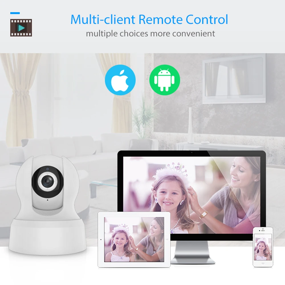 Wi-Fi IP Camera Smart Home Automation Wireless HD 720P Network Night Vision CCTV Camera Work with Alexa Echo Show
Wi-Fi IP Camera Smart Home Automation Wireless HD 720P Network Night Vision CCTV Camera Work with Alexa Echo Show